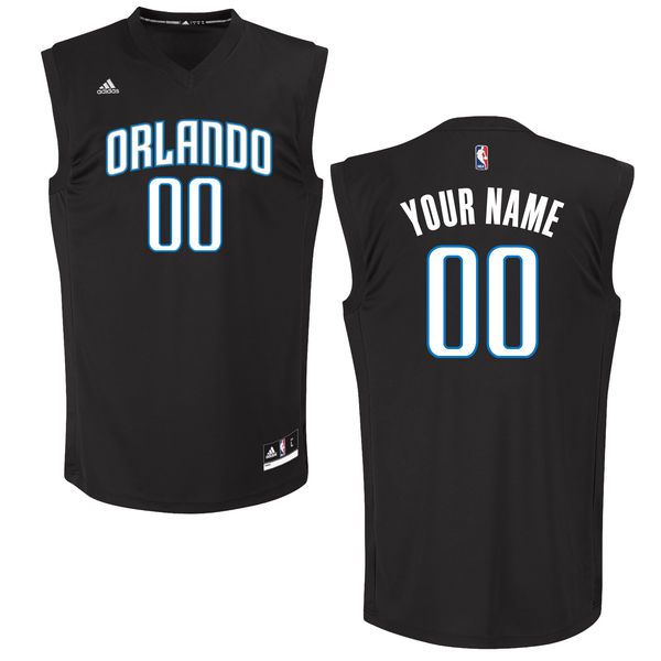 Men Orlando Magic Adidas Black Custom Chase NBA Jersey